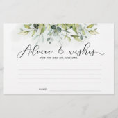 葉ユーカリアドバイスとウィズブライダルシャワー 便箋 (正面)