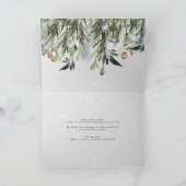 葉ユーカリモダンプタススクリプト写真クリスマス シーズンカード (内部)