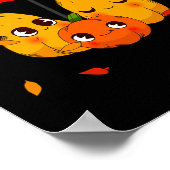 葉ラテズパンプキンスパイス秋秋ハロウィーン ポスター (角)