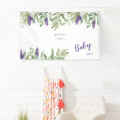 葉ラベンダーベビーシャワーカスタム 横断幕 (インサイチュ)