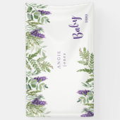 葉ラベンダーベビーシャワーカスタム 横断幕 (縦)