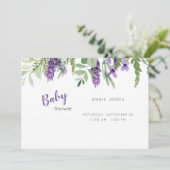 葉ラベンダーベビーシャワー招待状 招待状 (スタンド正面)