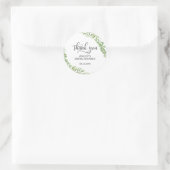 葉リースブライダルシャワーありがとう ラウンドシール (バッグ)