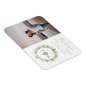 葉リースモノグ結婚ラムの写真Save the Date マグネット (右側)