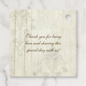 葉リースレッドビタースウィート秋ブライダルシャワー フェイバータグ (裏面)