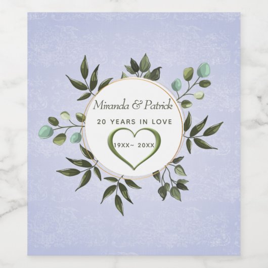 葉リース ワインラベル (シングルラベル)