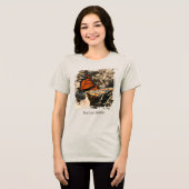 葉上のモナークバタフライ 個性的な自然 トライブレンドＴシャツ (正面全面)