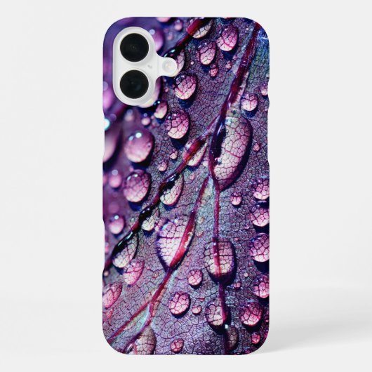 葉上の水滴スマホケース iPhoneケース (裏面)