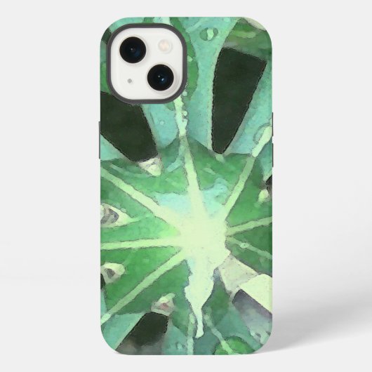 葉上の雨滴 iPhoneケース (裏面)