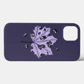 葉不気味眼紫色ゴシック美術 Case-Mate iPhoneケース (裏面 (横))