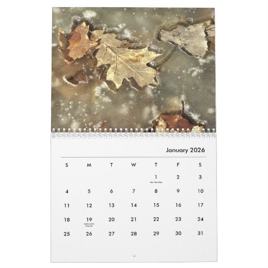 葉予定表 カレンダー (1月 2026)