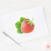 葉付きイチゴ ラウンドシール (封筒)
