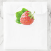 葉付きイチゴ ラウンドシール (バッグ)