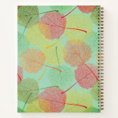 葉付きスタイリッシュスケッチパーソナライズされたスパイラルノート ノートブック (裏面)