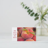 葉付き新鮮な桃 名刺 (スタンド正面)