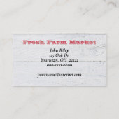 葉付き新鮮な桃 名刺 (裏面)