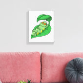 葉付き毛虫 キャンバスプリント (インサイチュ (リビング))