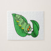 葉付き毛虫 ジグソーパズル (横)