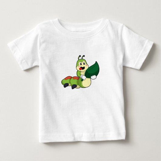 葉付き毛虫 ベビーTシャツ (正面)