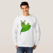 葉付き毛虫 Tシャツ (正面フル)