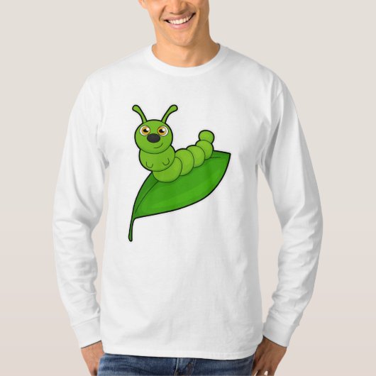 葉付き毛虫 Tシャツ (正面)