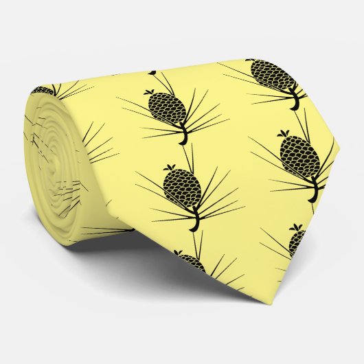 葉付松毬 ネクタイ (ロール)