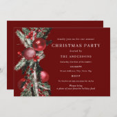 葉伝統的赤クリスマスパーティー 招待状 (正面/裏面)