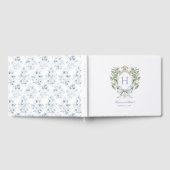 葉伝統的頂（弓あり） |モノグラム結婚ズ ゲストブック (全面)