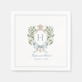 葉伝統的頂（弓あり） |モノグラム結婚ズ スタンダードカクテルナプキン