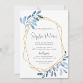 葉凍ってい部 |水彩赤ちゃんシャワー招待状 招待状 (正面)