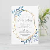 葉凍ってい部 |水彩赤ちゃんシャワー招待状 招待状 (スタンド正面)