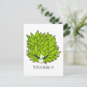 葉切り漫画イラストレーション ポストカード (スタンド正面)