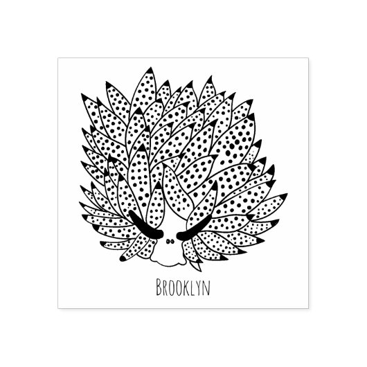 葉切り漫画イラストレーション ラバースタンプ (インプリント)