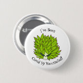 葉切り漫画イラストレーション 缶バッジ (正面&裏面)