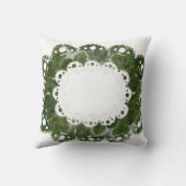 葉及びレース・モノグラム枕 クッション (裏面)