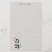 葉及び羽毛植エレガント物文具 便箋 (正面)