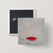 "葉唇"の写真ボタン 缶バッジ (正面&裏面)