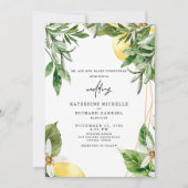 葉地中海の熱帯結婚式招待状 招待状 (正面)