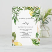 葉地中海の熱帯結婚式招待状 招待状 (スタンド正面)