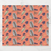 葉型食モダン品及び飲料ラベルセット スパークリングワインラベル (シングルラベル)