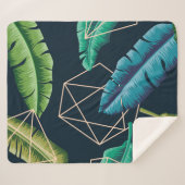 葉多角形li抽象芸術のシームレスパターン シェルパブランケット (正面(横))