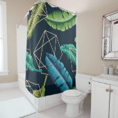 葉多角形li抽象芸術のシームレスパターン シャワーカーテン (インサイチュ)