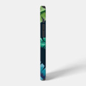 葉多角形li抽象芸術のシームレスパターン iPhoneケース (左側面)