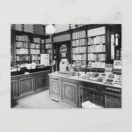 葉巻きたばこ屋、1895年 ポストカード (正面)