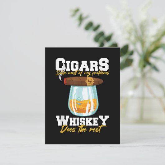 葉巻で私の問題の大部分を解決ウィスキー サンキューカード (スタンド正面)