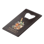 葉巻とウィスキーのメンズの誕生日 クレジットカード栓抜き (正面アングル)