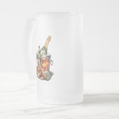 葉巻とウィスキーのメンズ誕生日 フロストグラスビールジョッキ (正面左)