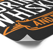 葉巻とウィスキー引用文ポスター ポスター (角)