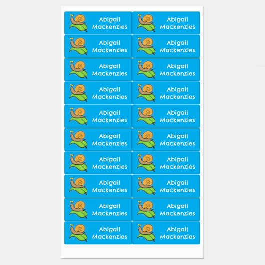 葉巻の上にかわいい幸せなカタツムリパーソナライズされた ラベル (シート)