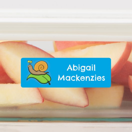 葉巻の上にかわいい幸せなカタツムリパーソナライズされた ラベル (貼付)